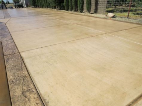 this picture shows concrete driveway in brentwood california