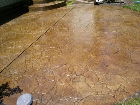 this picture shows concrete patio brentwood ca