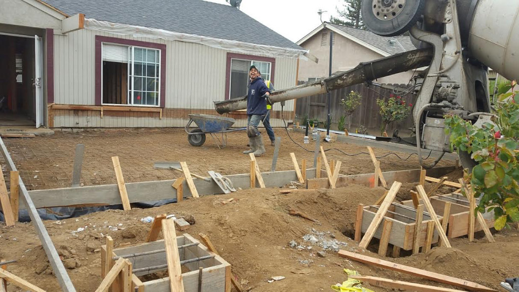 this is an image of concrete pouring in Brentwood