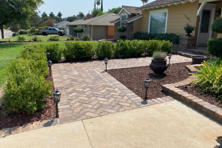 this image shows stone pavers in Brentwood, California